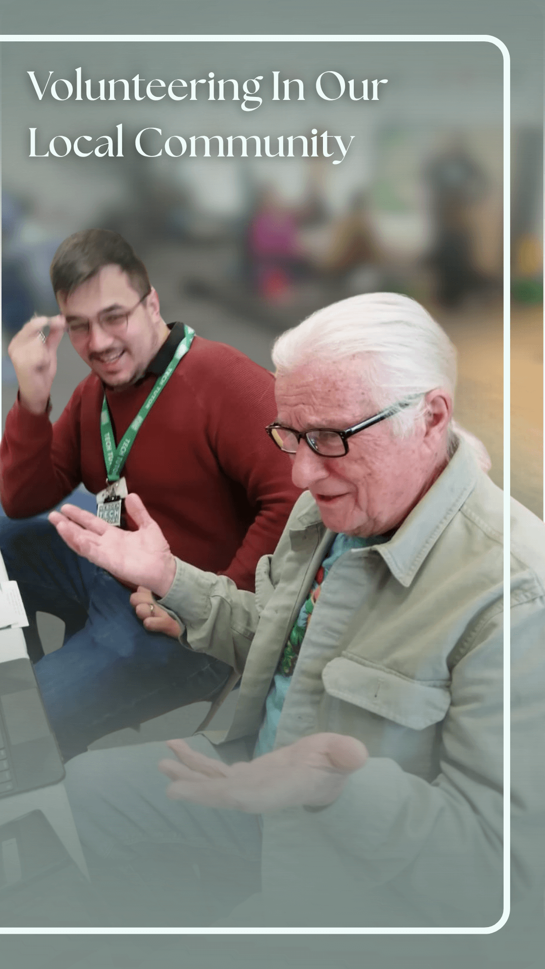 Mike helping at a community Repair Café